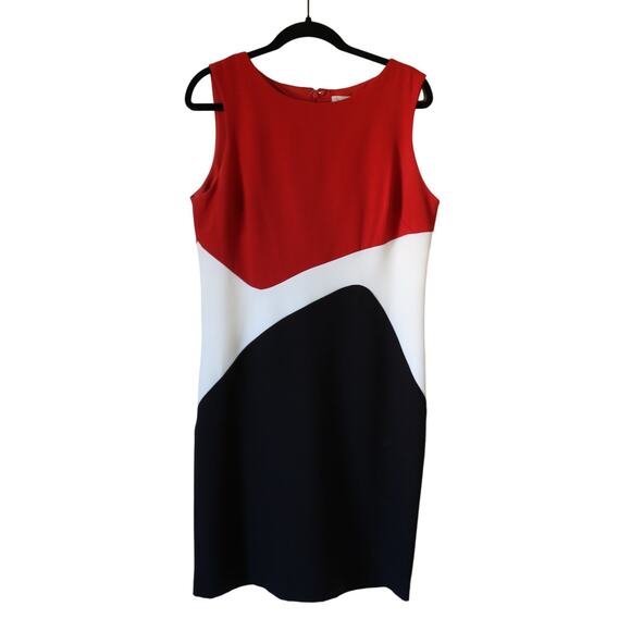 Dress Barn Multi Color Sleeveless Shift Dress 10 - Picture 1 of 6